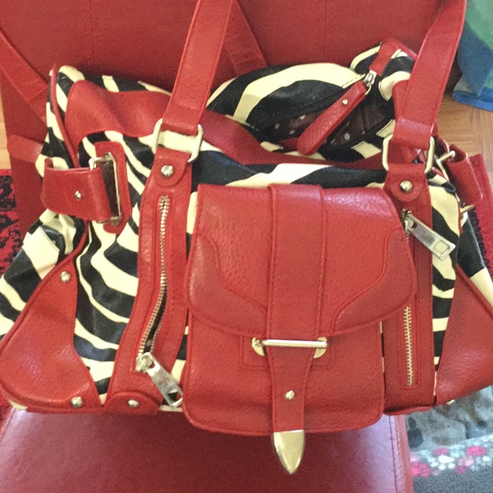 Zebra print bag